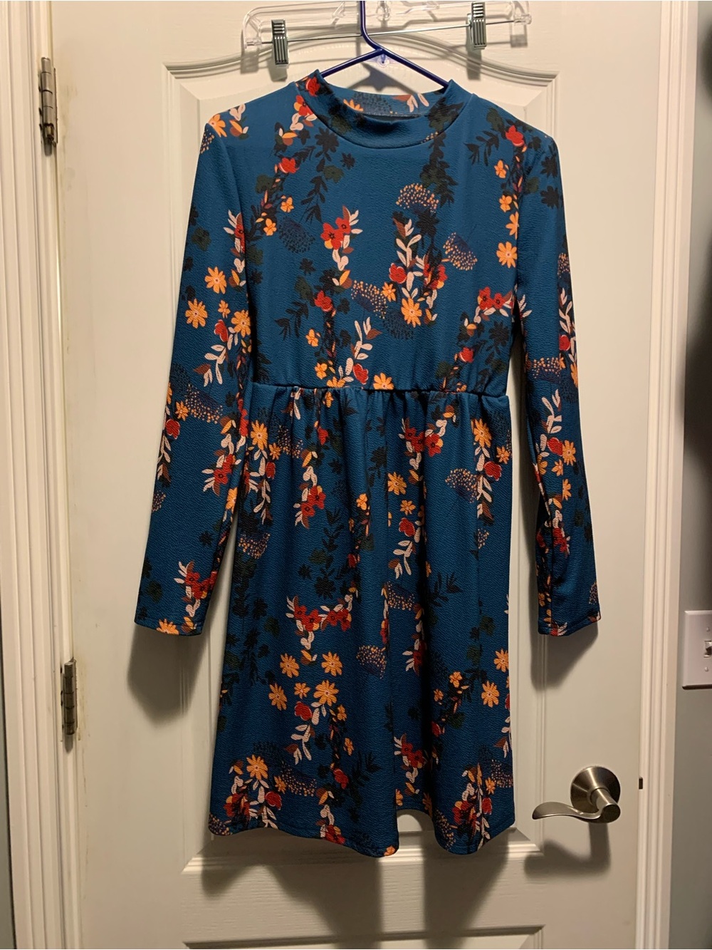 NWOT Teal Emery Rose Long Sleeve Dress Size Medium